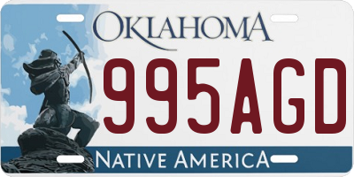 OK license plate 995AGD