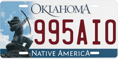 OK license plate 995AIO