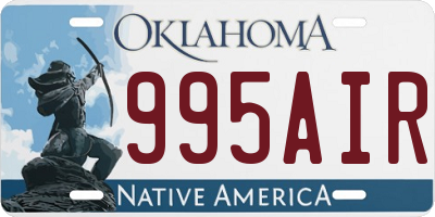 OK license plate 995AIR