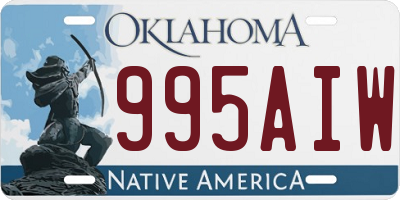 OK license plate 995AIW