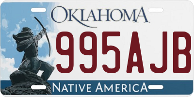 OK license plate 995AJB