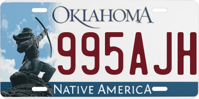 OK license plate 995AJH