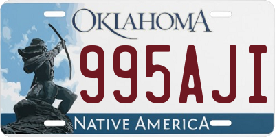 OK license plate 995AJI