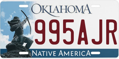 OK license plate 995AJR