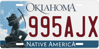 OK license plate 995AJX