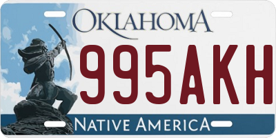 OK license plate 995AKH