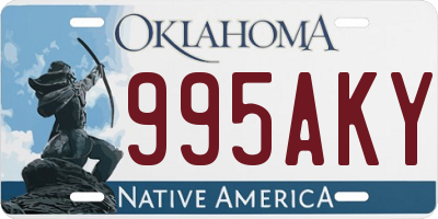 OK license plate 995AKY