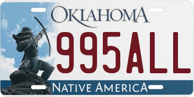 OK license plate 995ALL