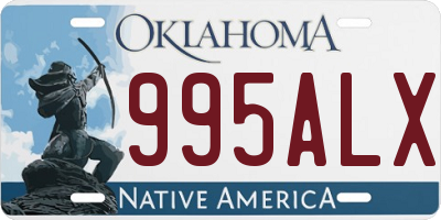 OK license plate 995ALX