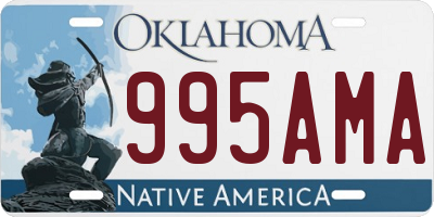 OK license plate 995AMA