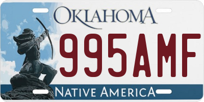 OK license plate 995AMF