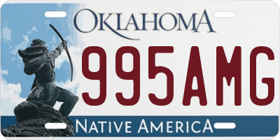 OK license plate 995AMG