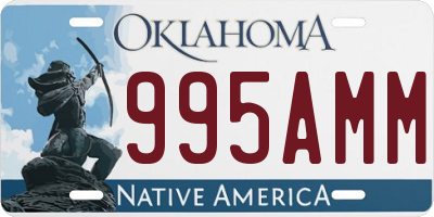 OK license plate 995AMM