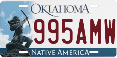 OK license plate 995AMW