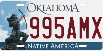 OK license plate 995AMX