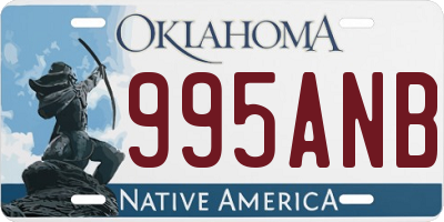 OK license plate 995ANB