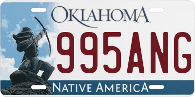 OK license plate 995ANG