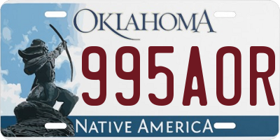 OK license plate 995AOR