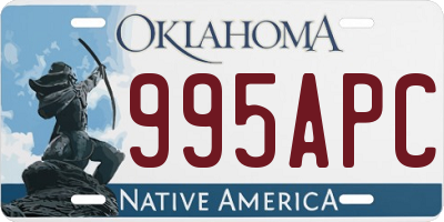 OK license plate 995APC