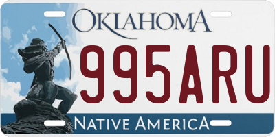 OK license plate 995ARU