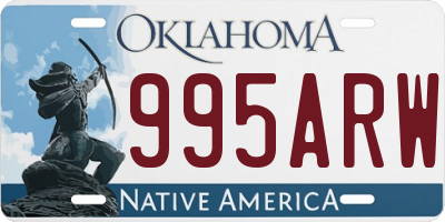 OK license plate 995ARW