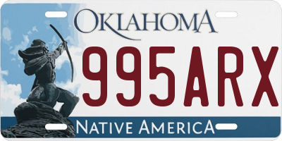 OK license plate 995ARX
