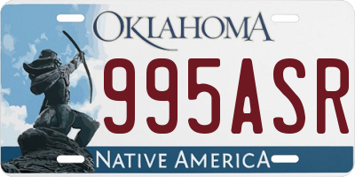 OK license plate 995ASR