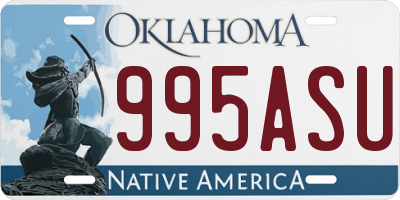 OK license plate 995ASU