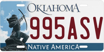 OK license plate 995ASV
