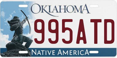 OK license plate 995ATD