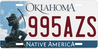 OK license plate 995AZS