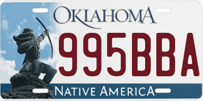 OK license plate 995BBA