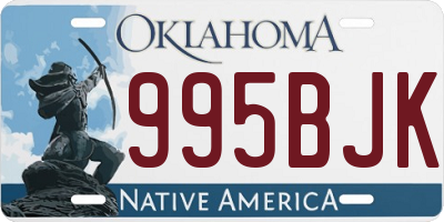 OK license plate 995BJK