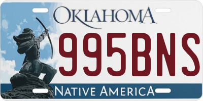 OK license plate 995BNS