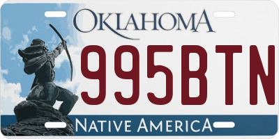 OK license plate 995BTN
