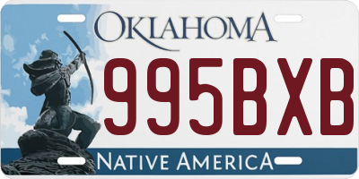 OK license plate 995BXB