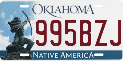 OK license plate 995BZJ