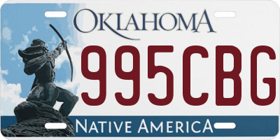 OK license plate 995CBG