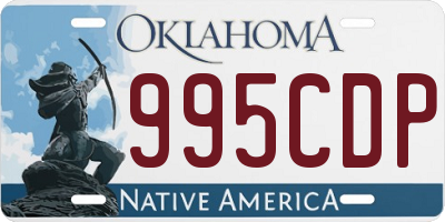 OK license plate 995CDP