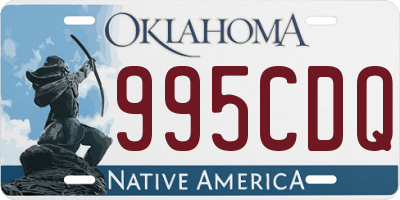 OK license plate 995CDQ