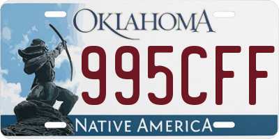 OK license plate 995CFF