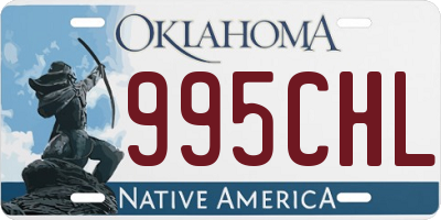 OK license plate 995CHL