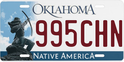 OK license plate 995CHN