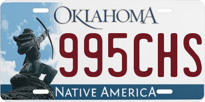 OK license plate 995CHS