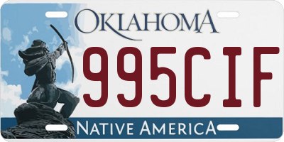 OK license plate 995CIF