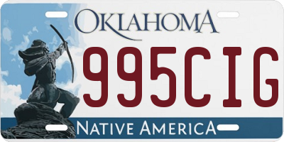 OK license plate 995CIG