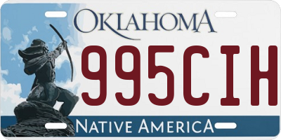 OK license plate 995CIH
