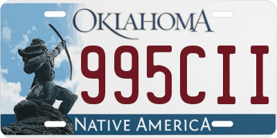 OK license plate 995CII