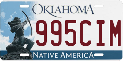 OK license plate 995CIM