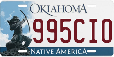 OK license plate 995CIO